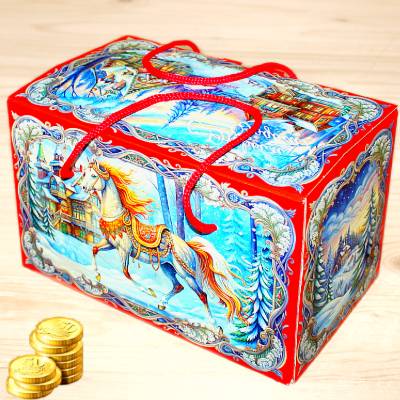 Экономный сладкий новогодний подарок весом 1000 грамм в Кубинке