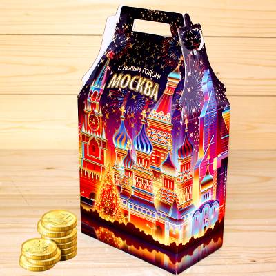 Экономный сладкий новогодний подарок весом 1000 грамм в Кубинке