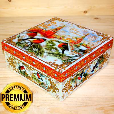 Сладкий новогодний премиум подарок в картоне 2026 года в Кубинке