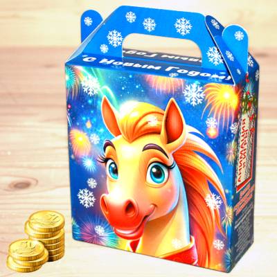 Недорогой подарок весом 300 грамм с конфетами детям на Новый Год 2026 в Кубинке