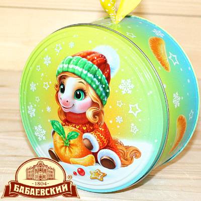 Сладкий новогодний подарок Бабаевский в жестяной упаковке в Кубинке
