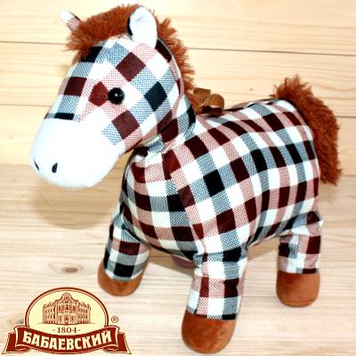 Детский новогодний подарок с конфетами Лошадка в Кубинке