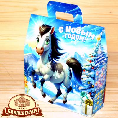 Сладкий новогодний подарок Бабаевский в картонной упаковке упаковке в Кубинке