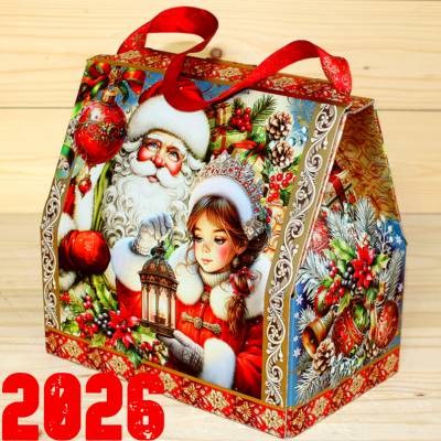 Подарок от Деда Мороза со сладостями детям на Новый Год 2026 в Кубинке