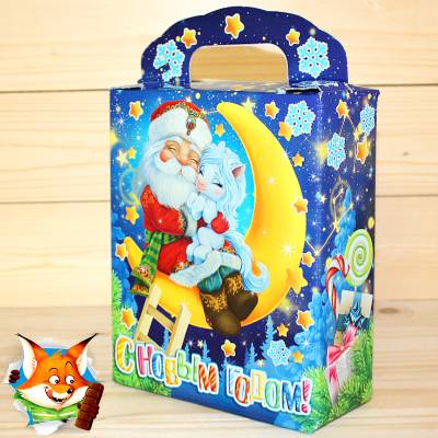 Сладкий новогодний подарок в картонной упаковке 2026 года в Кубинке