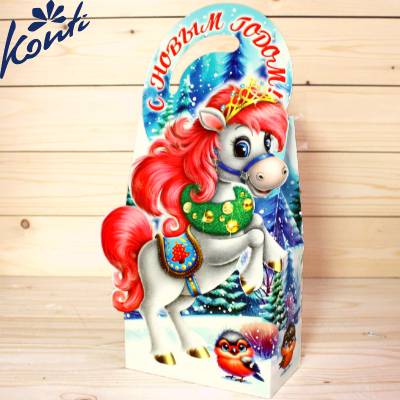 Сладкий новогодний подарок от Конти в картонной упаковке в Кубинке