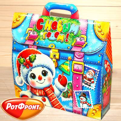 Сладкий новогодний подарок от Рот-Фронт в картонной упаковке в Кубинке